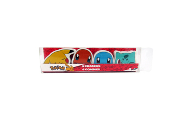 Pokémon - 4 Radierer - 1 Set 