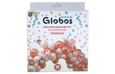 DIY - Ballongirlande - roségold-weiß-rosa-champagner