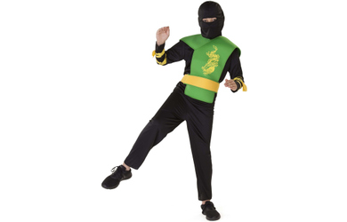 Kostüm - Ninja - für Kinder - 5-teilig - Größe 134/140