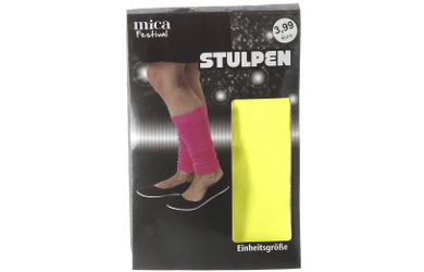 Stulpen - neon - für Erwachsene - gelb 