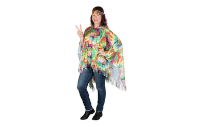 Kostüm - Poncho Hippie - für Erwachsene - Einheitsgröße