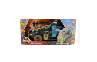 Besttoy - 2in1 Spielset - Militärfahrzeug mit Flugzeug