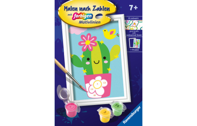 Malen nach Zahlen - Kleiner Kaktus