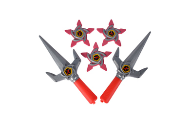 Next Ninja - Messer und Wurfsterne - rot