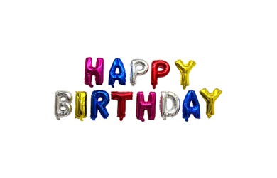 Folienballonset Happy Birthday - ca. 8 m lang
