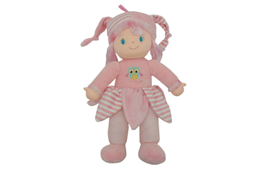 Besttoy - Weichpuppe Maggy - rosa mit Zipfelmütze und Rock