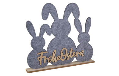 Standdeko - Frohe Ostern - Holz und Filz - ca. 40 x 4,5 x 35,5 cm