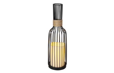 Lampe mit LED Kerze - ca. 10 x 32 cm