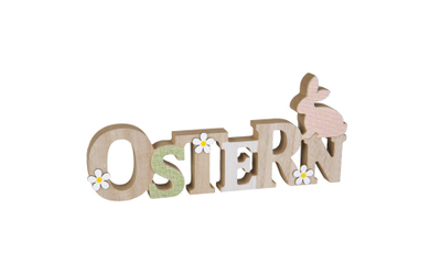 Holz Schriftzug - Ostern - ca. 29,5 x 2,5 x 13 cm