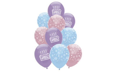 10 Luftballons - Happy Birthday - Cake