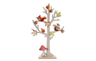Herbstbaum - braun/grün/rot - ca. 25 x 5 x 41 cm 