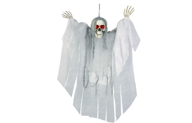 Dekohänger - Totenkopf mit Gewand weiß  - ca. 110 x 104 x 17 cm 