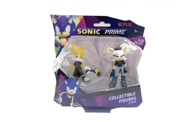 Sonic Prime - Sammelfiguren - 2er Pack - Rebel Rouge und Tails Nine