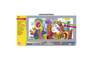 Farbstifte - 72 Farben - im Metall-Etui