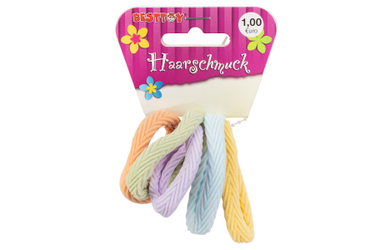 Besttoy - Haarschmuck Set - 5 Haargummis - Pastellfarben