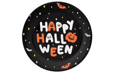 8 Partyteller - Happy Halloween - BoOo - ca. Ø 23 cm