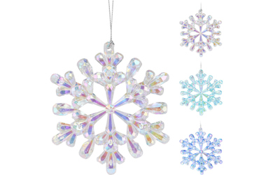4 Schneeflocken-Dekorationen Zum Aufhängen – Je 45,7 Cm – Perfekt Für Winter-Partys & Weihnachtsdeko
