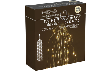 80er LED Silberdraht