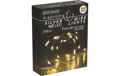 40er LED Silberdraht