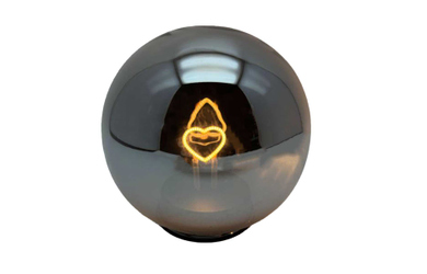LED Kugel Herz schwarz - ca. 15 cm