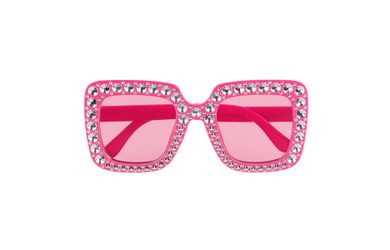 Partybrille Bling - eckig - pink