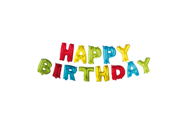 Folienballonset - Happy Birthday - ca. 3,5 m