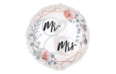 Folienballon - Mr. & Mrs. - Ø ca. 43 cm