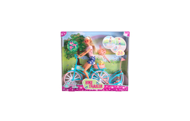 Steffi Love - Puppe mit Fahrrad und Anhänger - 2-in-1