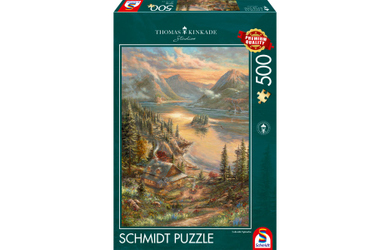 Puzzle - Thomas Kinkade - Pracht am Seeufer - 500 Teile