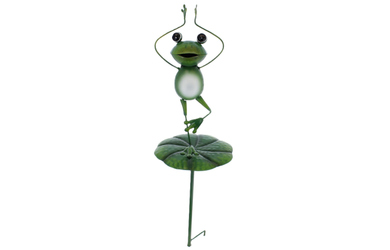Pflanzenstecker - Yogafrosch - ca. 16 x 14,5 x 61,5 cm