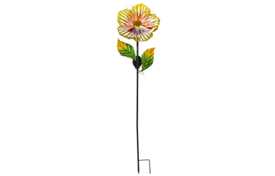 Pflanzenstecker Blume mit solar LED - ca. 25,5 x 17,5 x 109 cm - 1 Stück