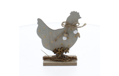 Holzfigur mit Blumen - 1 Stück