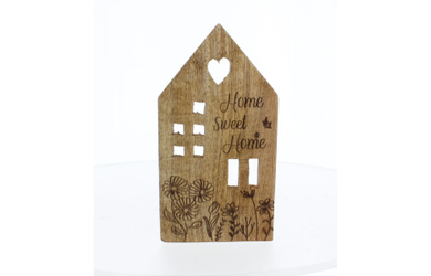 Haus Home Sweet Home braun - ca. 11 x 1,5 x 20 cm
