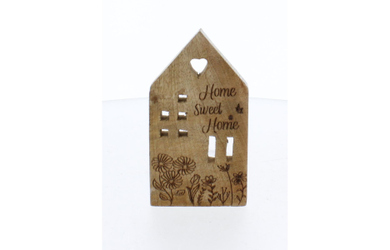 Haus Home Sweet Home braun - ca. 8 x 1,5 x 14 cm