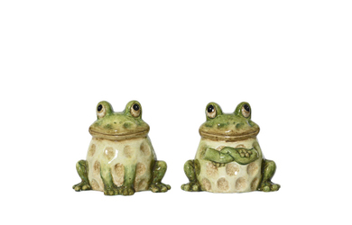 Frosch - sitzend - aus Terrakotta - ca. 8 x 6 x 7,5 cm - 1 Stück