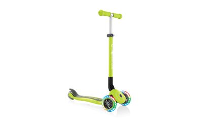 Globber - Kinderroller - klappbar - mit LED Leuchtrollen - grün