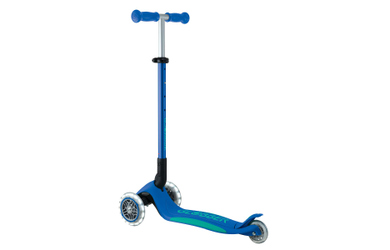 Globber - Scooter - Primo Foldable Plus Lights - dunkelblau-türkis