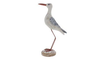 Standdeko - Möve - weiß/grau - ca. 17 x 9 x 24 cm