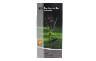 Solar LED Pflanzenstecker - Schneeballbund lila - ca. 70 cm