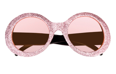 Brille - Jackie Glitter - für Erwachsene - pink 