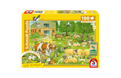 Puzzle - Tierkinder auf dem Bauernhof - 100 Teile