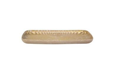 Dekotablett braun/gold - ca. 35 x 18 x 2,5 cm
