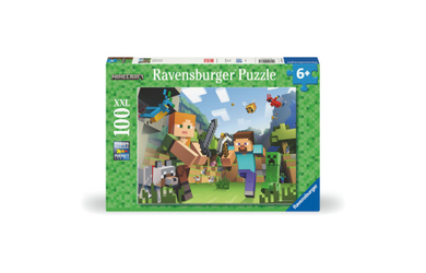 Minecraft - Kinderpuzzle - Steve und Alex - 100 XXL Teile