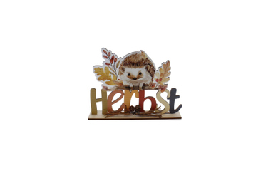 Schriftzug Herbst - mit Igel - ca. 22,5 x 5 x 17 cm