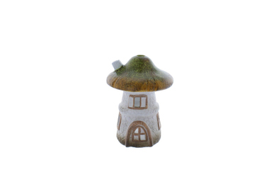 Teelichthalter Pilzhaus - grün - ca. 16,5 x 16,5 x 21 cm