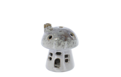 Pilzhaus - grau - ca. 8,3 x 8,3 x 10,2 cm 