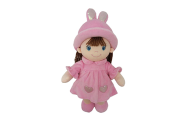 Besttoy - Weichpuppe Maggy - mit pinkem Kleid