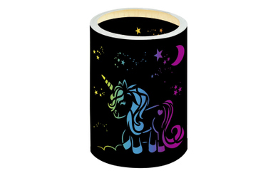 Silhouetten Laterne - Einhorn - Bastelset - ca. 15,3 x 20 cm