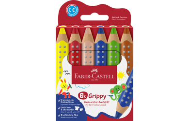 Buntstiftetui - Grippy - Dreikant - 6-teilig