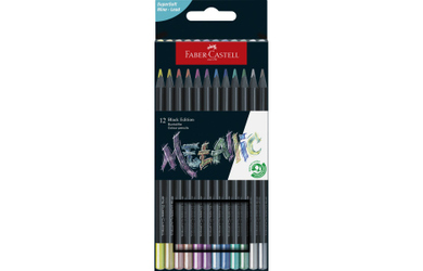 Buntstifte Set - Black Edition - Metallic -12-teilig